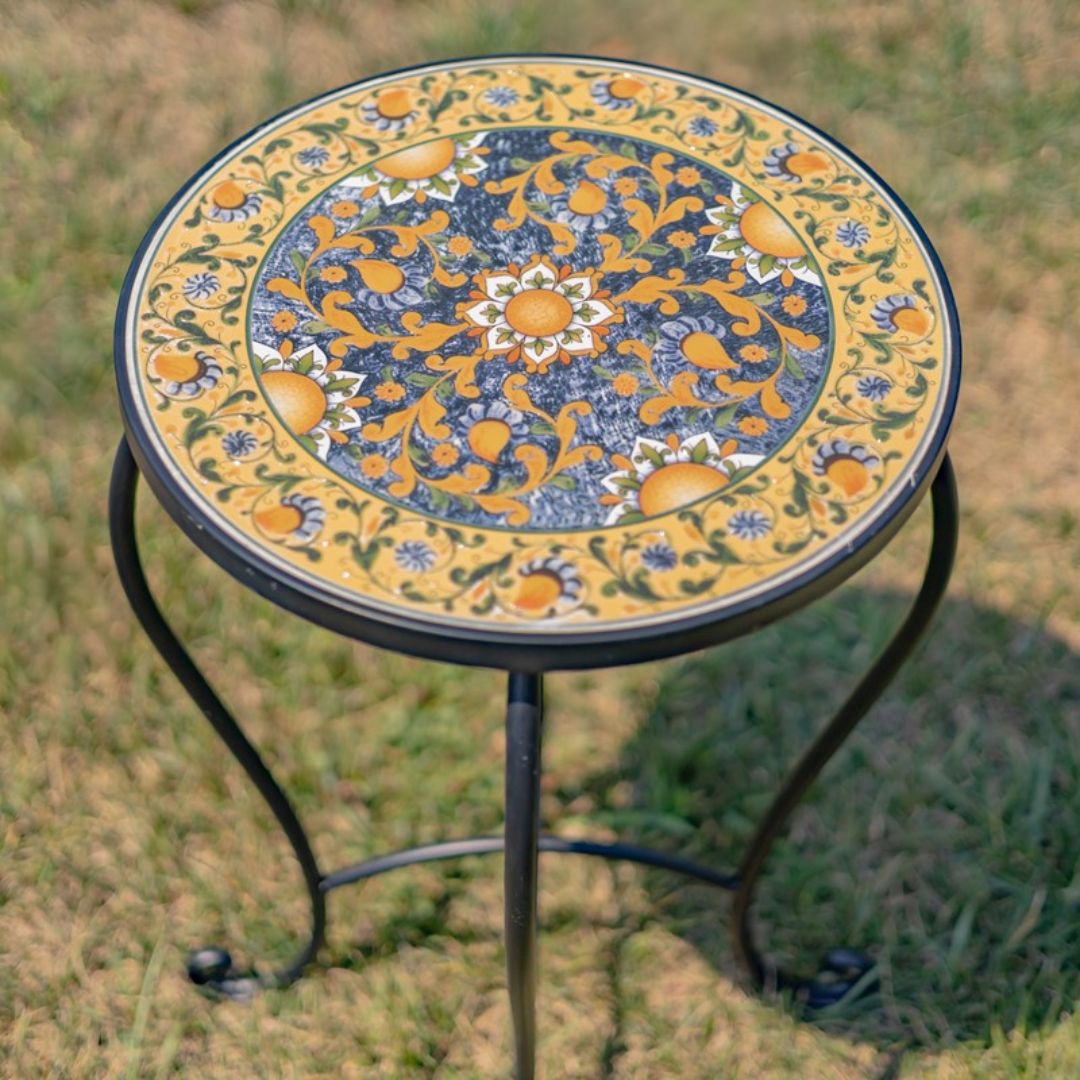 Mosaic Pedestal Plant Stand – Newport – 22″